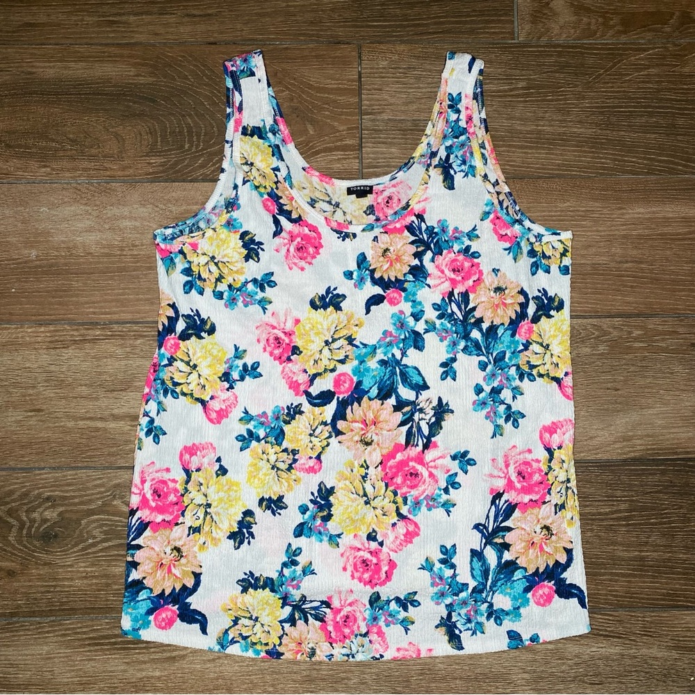 Floral Tank Top || PLUS SIZE ||